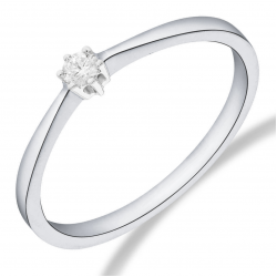 14 KARAAT FANTASIE WIT GOUDEN RING MET BRILJANT 1/0.03 CRT - 32723