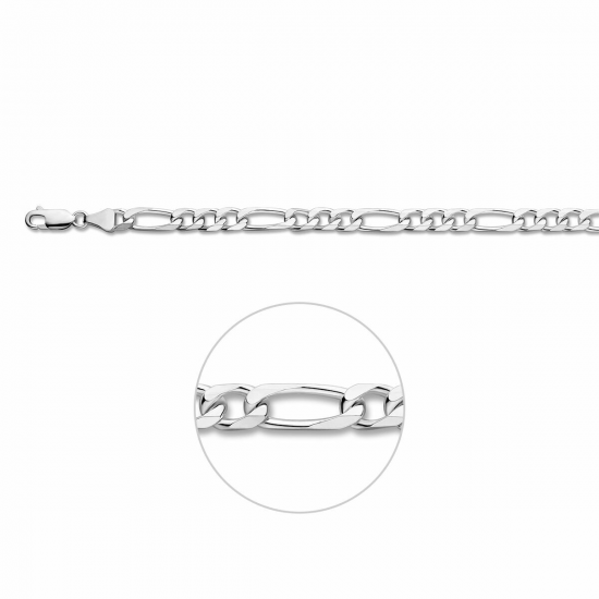 ZILVEREN ARMBAND FIGARO 21CM - 36578