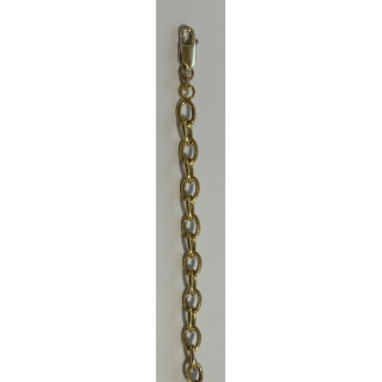 GOUDEN ANKER COLLIER MET ZILVEREN KERN - 38746