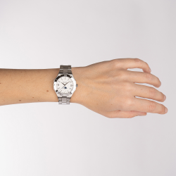 BALMAIN DAMES HORLOGE MAANSTAND DIAMANT OP DE WIJZERPLAAT - 39094