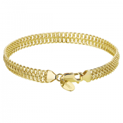 GOUDEN ARMBAND MET ZILVEREN KERN - 32431