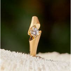 18 KARAAT GEELGOUDEN RING VAN SCHAFFRATH MODEL CALLA MET 0.33 CARAAT BRILJANT G/SI - 35971