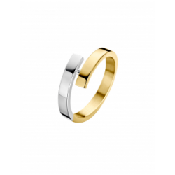 FJORY BICOLOR RING MET BRILJANT 0.02 CARAAT - 36013