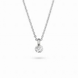 18 KARAAT WIT GOUDEN HANGER MET COLLIER  VAN SCHAFFRATH MODEL LIBERTE MET 0.21 CARAAT BRILJANT G/SI - 35976