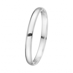ZILVEREN MASSIEVE BANGLE 8MM OVAAL - 36224