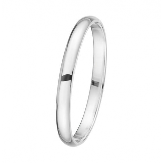 ZILVEREN MASSIEVE BANGLE 8MM OVAAL - 36224