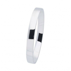 ZILVEREN MASSIEVE BANGLE 8 MM VIERKANT - 36220