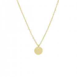 GEELGOUDEN COLLIER MET HANGER - 36356