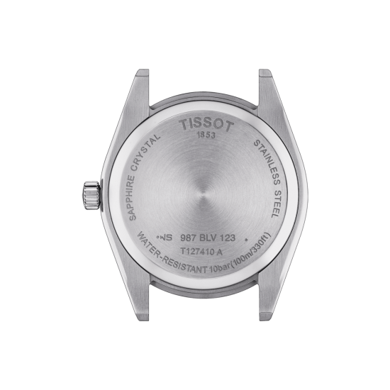 TISSOT  1853 GENTELMAN QUARTZ STAAL MET ZWARTE WIJZERPLAAT - 37115