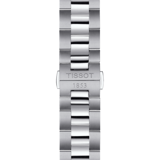 TISSOT  1853 GENTELMAN QUARTZ STAAL MET ZWARTE WIJZERPLAAT - 37115