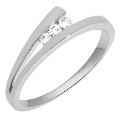 WITGOUDEN  SLAGRING MET DIAMANT  0.09 - 37183