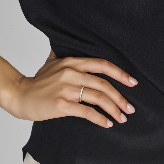 GOUDEN RING MET ZIRKONIA - 37423