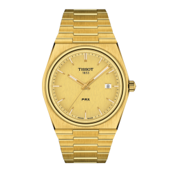 TISSOT PRX  QUARTZ DOUBLE MET CHAMPAGNE WIJZERPLAAT - 38085