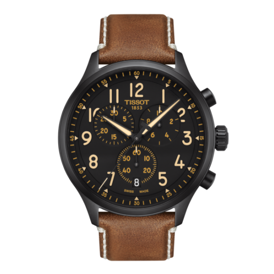 TISSOT 1853 CHRON XL/BGR/CHRQ/PVD NOIR/BRUN/NOIR - 38281