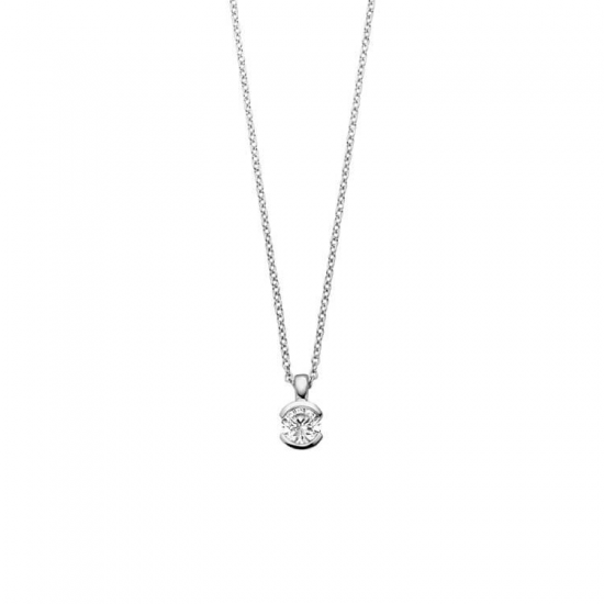 VIVENTY ZILVEREN COLLIER MET  ZIRKONIA - 38322