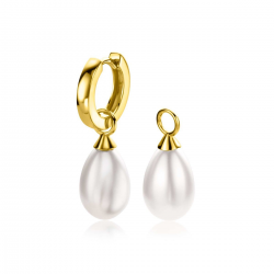 ZINZI GOLD PLATED ZILVEREN OORBEDELS - 38965