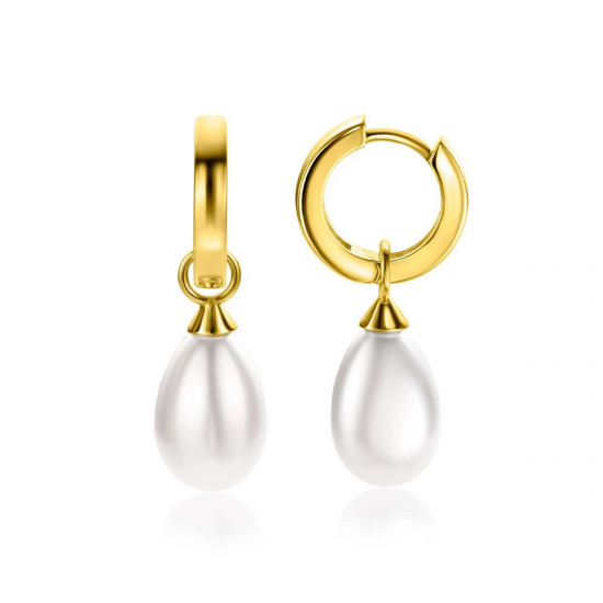 ZINZI GOLD PLATED ZILVEREN OORBEDELS - 38965