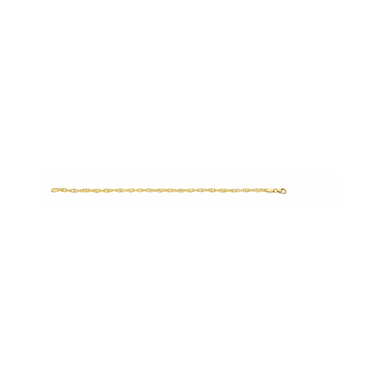 GOUDEN COLLIER MET ZILVEREN KERN - 37642