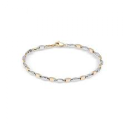 14 KARAAT BICOLOR GOUDEN FANTASIE ARMBANDJE - 39497