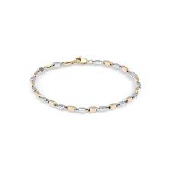 14 KARAAT BICOLOR GOUDEN FANTASIE ARMBANDJE - 39497