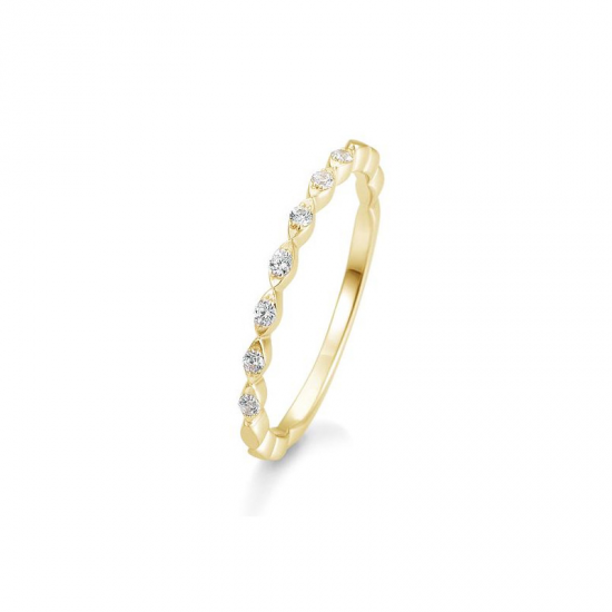GOUDEN RING 0.105CT H/SI BRILJANT - 39614