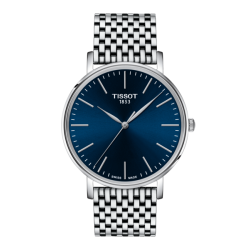 TISSOT 1853 HORLOGE EVERYTIME STAAL MET BLAUWE WIJZERPLAAT - 39654