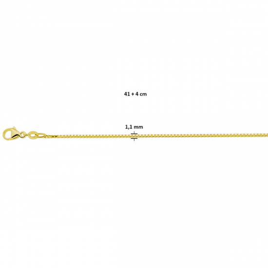 ZILVER VERGULD VENETIAANS COLLIER - 39671