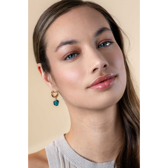 ZINZI GOLD PLATED ZILVEREN OORBEDELS - 39728