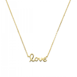 14 karaat geelgouden fantasie collier love - 39852