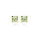 14 karaat geelgouden oorsieraden met groene amathist - 39870