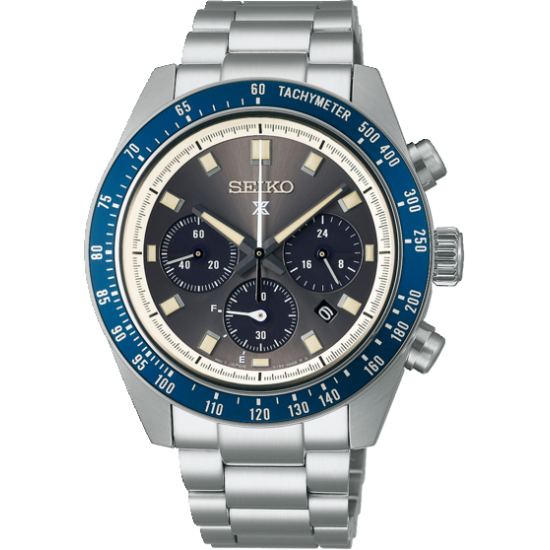 SEIKO SPEEDTIMER SOLAR CHRONOGRAAF BRACELET MET SAPHIER GLAS - 39916