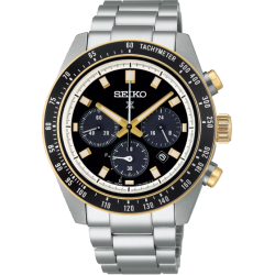 SEIKO SPEEDTIMER SOLAR CHRONOGRAAF BRACELET MET SAPHIER GLAS - 39917