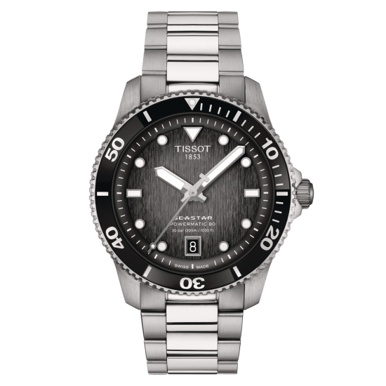TISSOT SEASTAR POWERMATIC AUTOMAAT MET GRIJZE WIJZERPLAAT - 39920