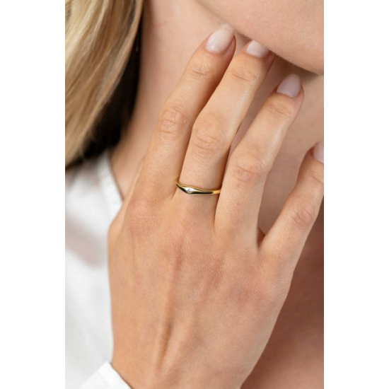 ZINZI RING ZILVER/  VERGULD MET ZIRKONIA - 40002