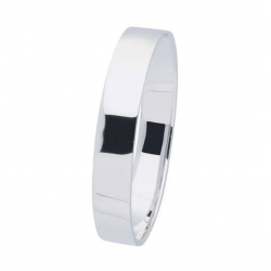 ZILVEREN MASSIEVE BANGLE 12 MM VIERKANT - 40095