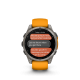 Fenix 8 - 47 mm, AMOLED Sapphire, Titanium met Spark orange/graphite siliconen band - 40186