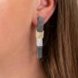 JEH COLLECTION ZILVER VERGULD OORSTEKERS - 40254