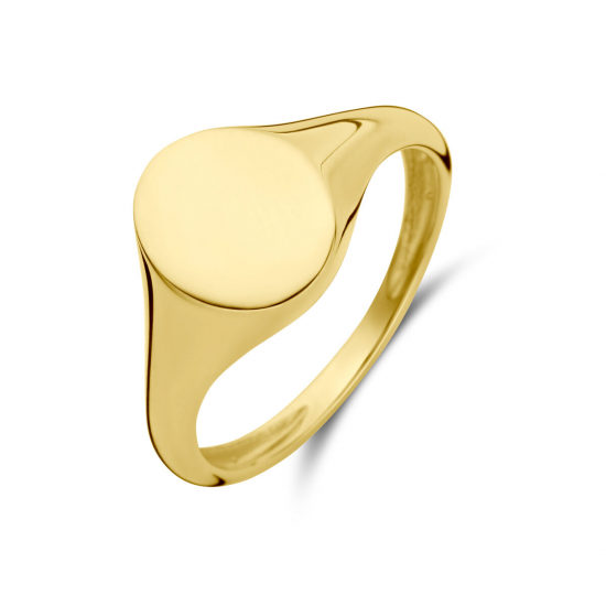 GEELGOUDEN ZEGELRING OVAAL - 40369