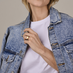 GEELGOUDEN ZEGELRING OVAAL - 40369