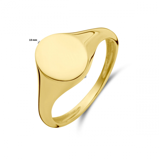 GEELGOUDEN ZEGELRING OVAAL - 40369