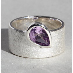 ZILVEREN RING AMATHIST - 40461