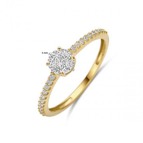 GOUDEN RING ZIRKONIA - 40531