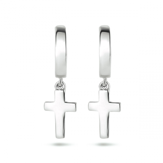 ZILVEREN CREOLEN MET HANGER - 40532