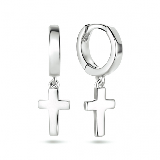 ZILVEREN CREOLEN MET HANGER - 40532