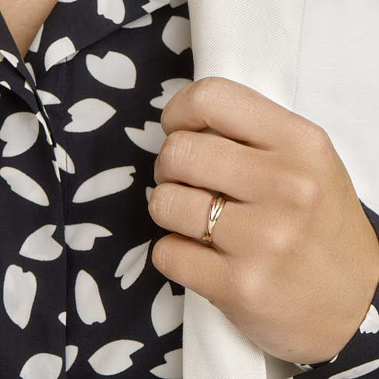 TRICOLOR DAMESRING GOUD - 40550