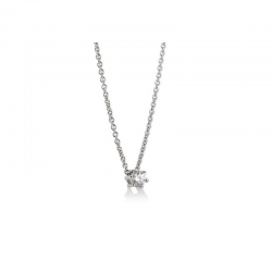 WITGOUDEN COLLIER BRILJANT - 40560