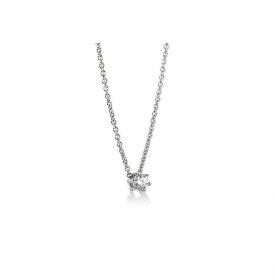 WITGOUDEN COLLIER BRILJANT - 40560