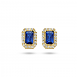 GOUDEN OORKNOPPEN ZIRKONIA - 40791