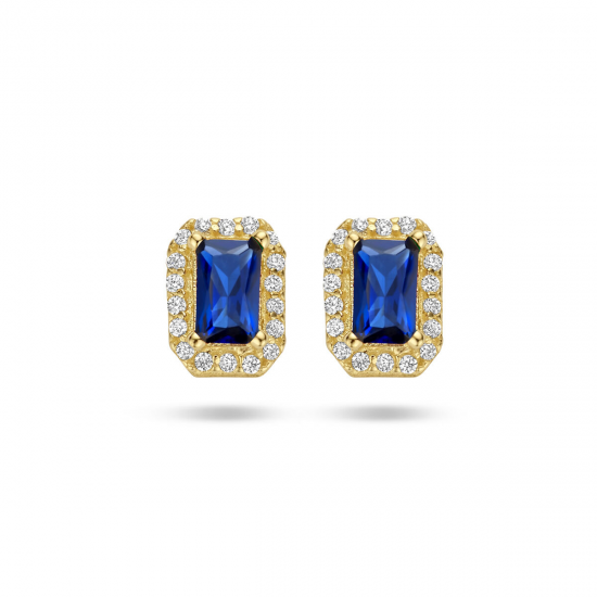 GOUDEN OORKNOPPEN ZIRKONIA - 40791