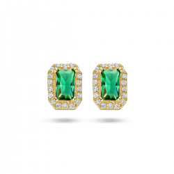 GOUDEN OORKNOPPEN ZIRKONIA - 40792